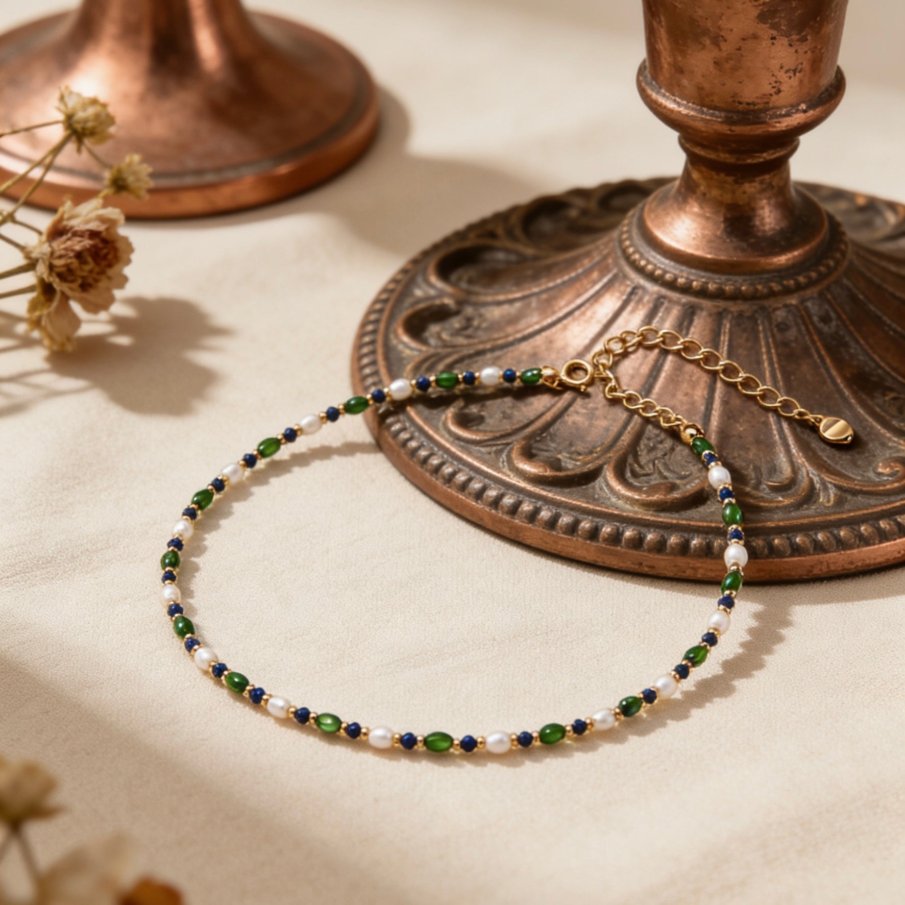 Enchanted Grove Vintage Beaded Necklace