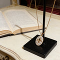 Royal Fleur-de-Lis Paved Crystal Halo Pendant Necklace
