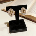 Royal Fleur-de-Lis Pavé Stud Earrings