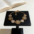 Tiger Eye Windowpane Statement Bracelet