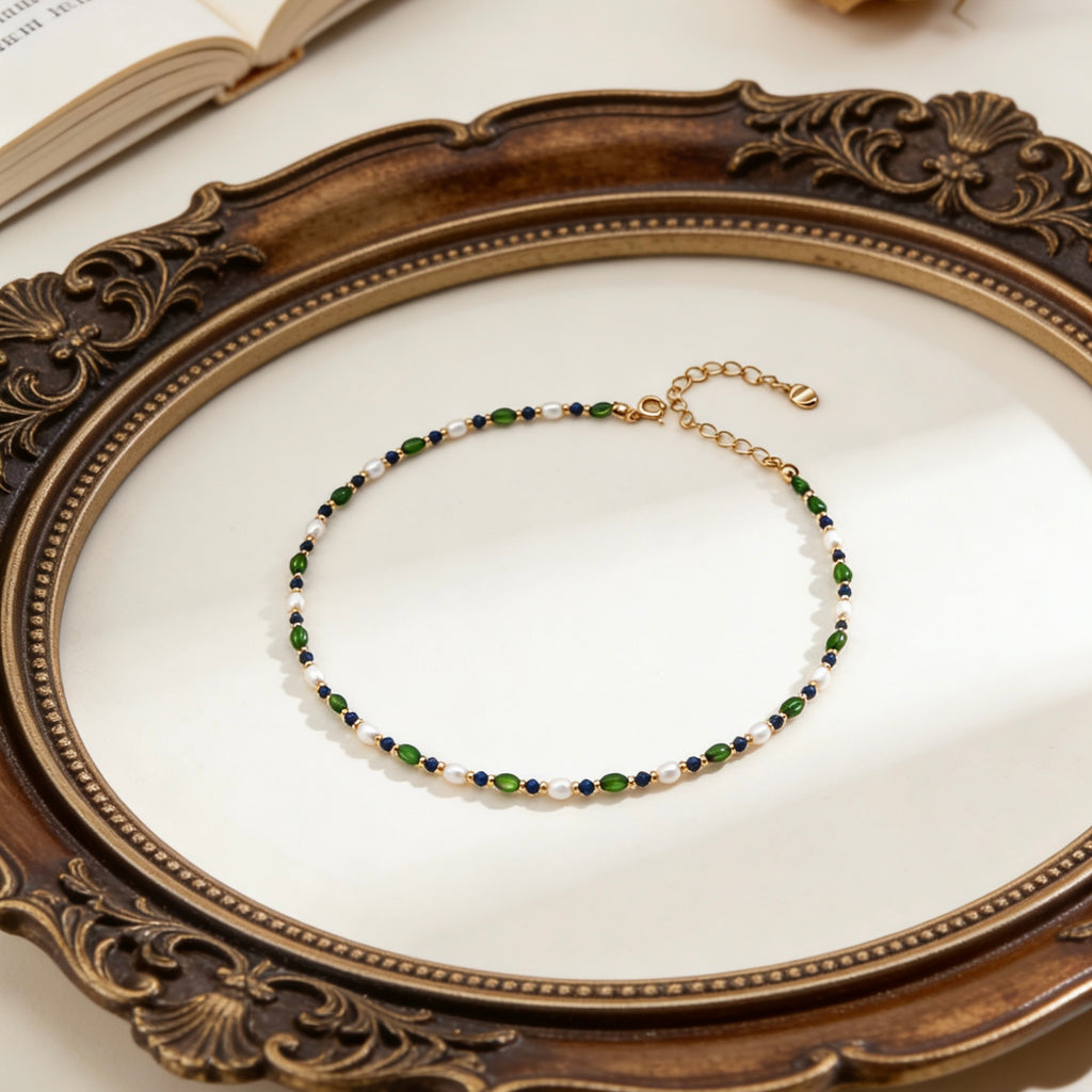 Enchanted Grove Vintage Beaded Necklace