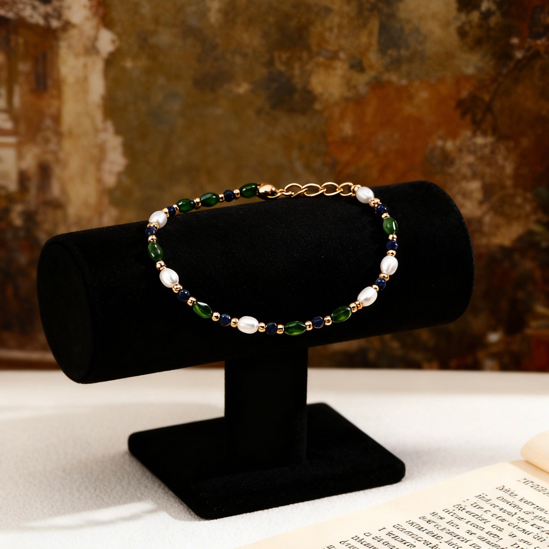 Enchanted Grove Vintage Beaded Bracelet