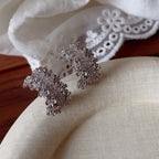 Light-Luxury Gold-Plated Platinum-Plated C-Shaped Multi-Zircon Earrings
