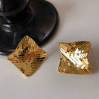 Ins-Style Gold-Plated Platinum-Plated Rhombus-Shaped Earrings