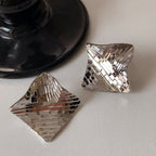 Ins-Style Gold-Plated Platinum-Plated Rhombus-Shaped Earrings