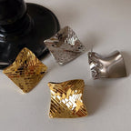 Ins-Style Gold-Plated Platinum-Plated Rhombus-Shaped Earrings