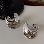 Minimalist Luxury Gold-Plated Silver-Plated Double-Layer C-Shaped Earrings