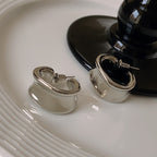 Minimalist Luxury Gold-Plated Platinum-Plated Wide-Band C-Shaped Earrings