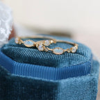 Light Luxury Gold-Plated Zircon Opal Ring