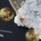 Vintage Luxury Gold-Plated Twisted Multi-Zircon Natural Pearl Ring