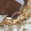 Vintage Luxury Gold-Plated Beaded-Edge Multi-Zircon Gemstone Ring