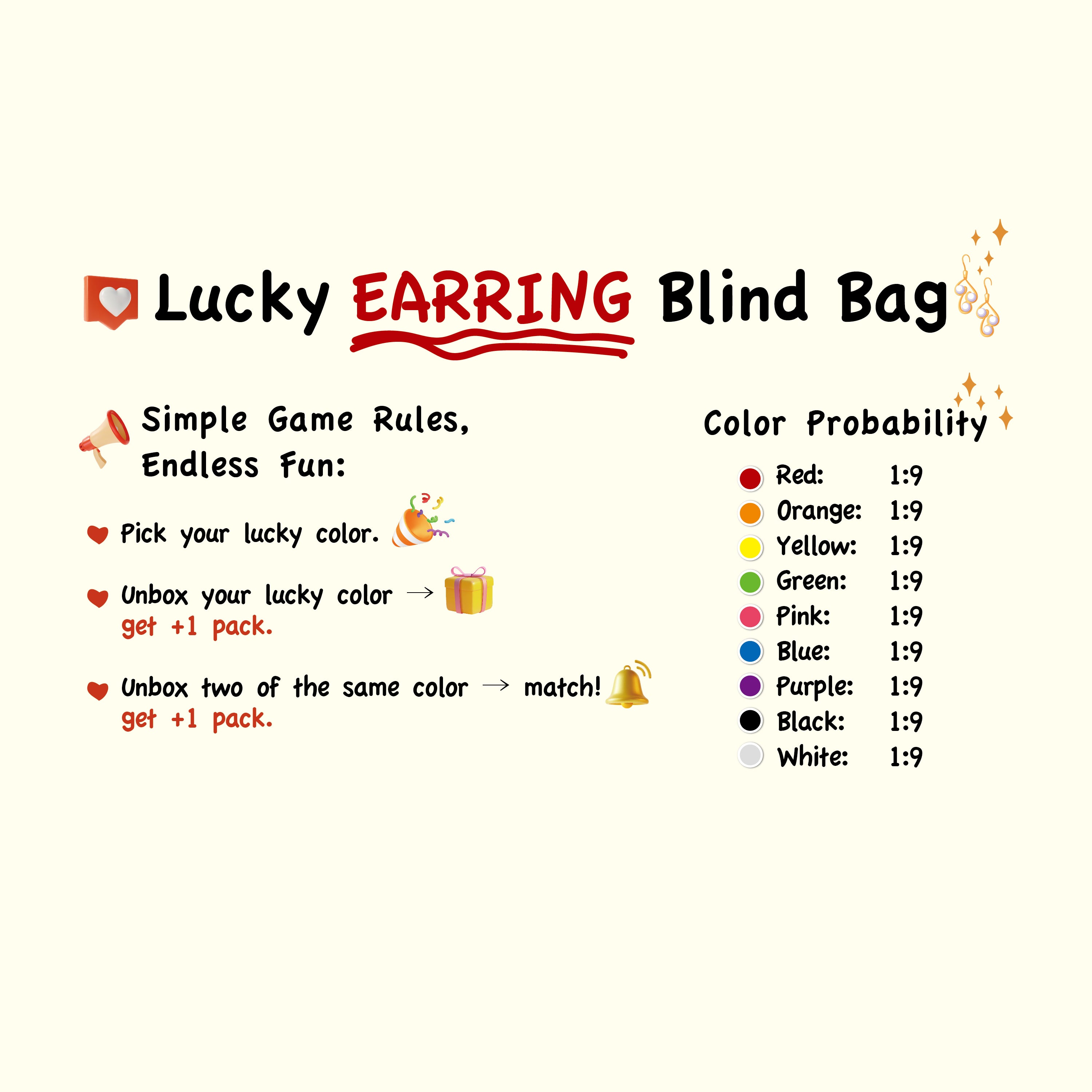 Lucky Earring Bling Bag